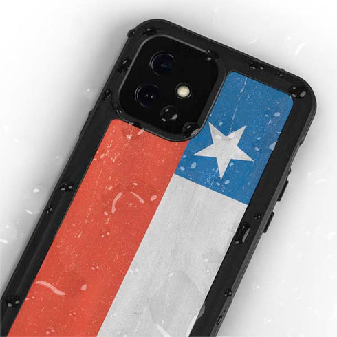 Chile Flag Distressed iPhone 12 Waterproof Case